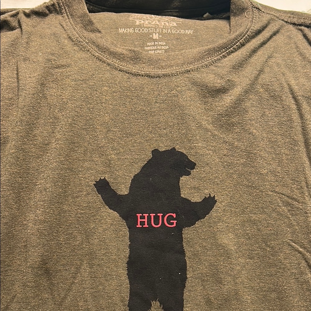 Prana Gray T-Shirt with White Text